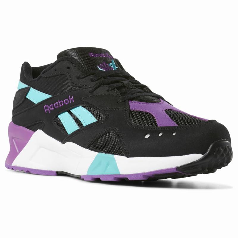 Tenisi Reebok Aztrek Barbati Negrii/Turcoaz/Albi Romania RC8671NZ